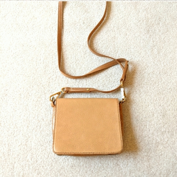 Neiman Marcus Tan Mini Crossbody Bag Clutch - Picture 5 of 10